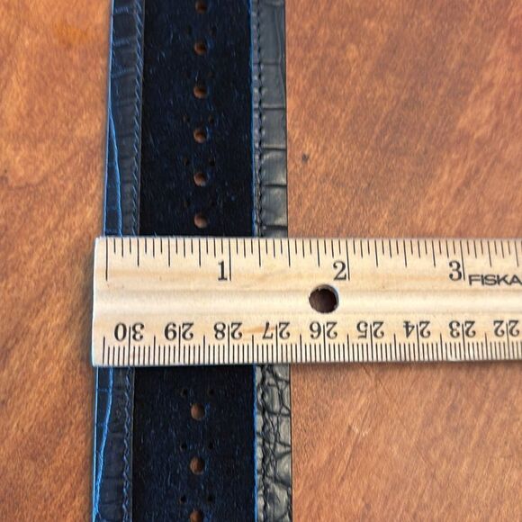 Beautiful Tanner Italian Embossed Leather and Suede Belt main image 4